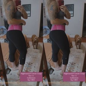 Lululemon High Rise Cutout Crop